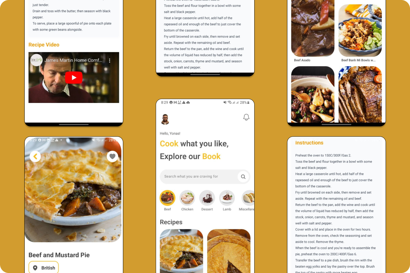 CookBook Mobile App - A mobile app for a cookbook